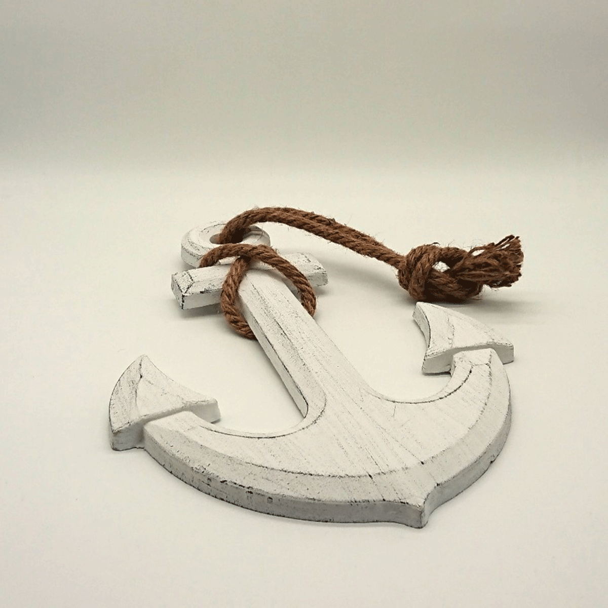 Deko Anker aus Holz in weiß