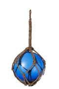 Fischerkugel Glas blau groß