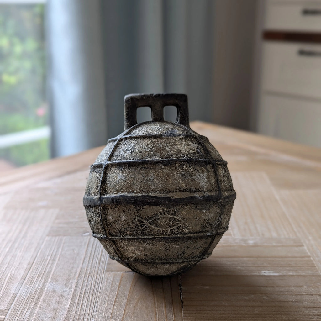 Fischerkugel grau Vintage