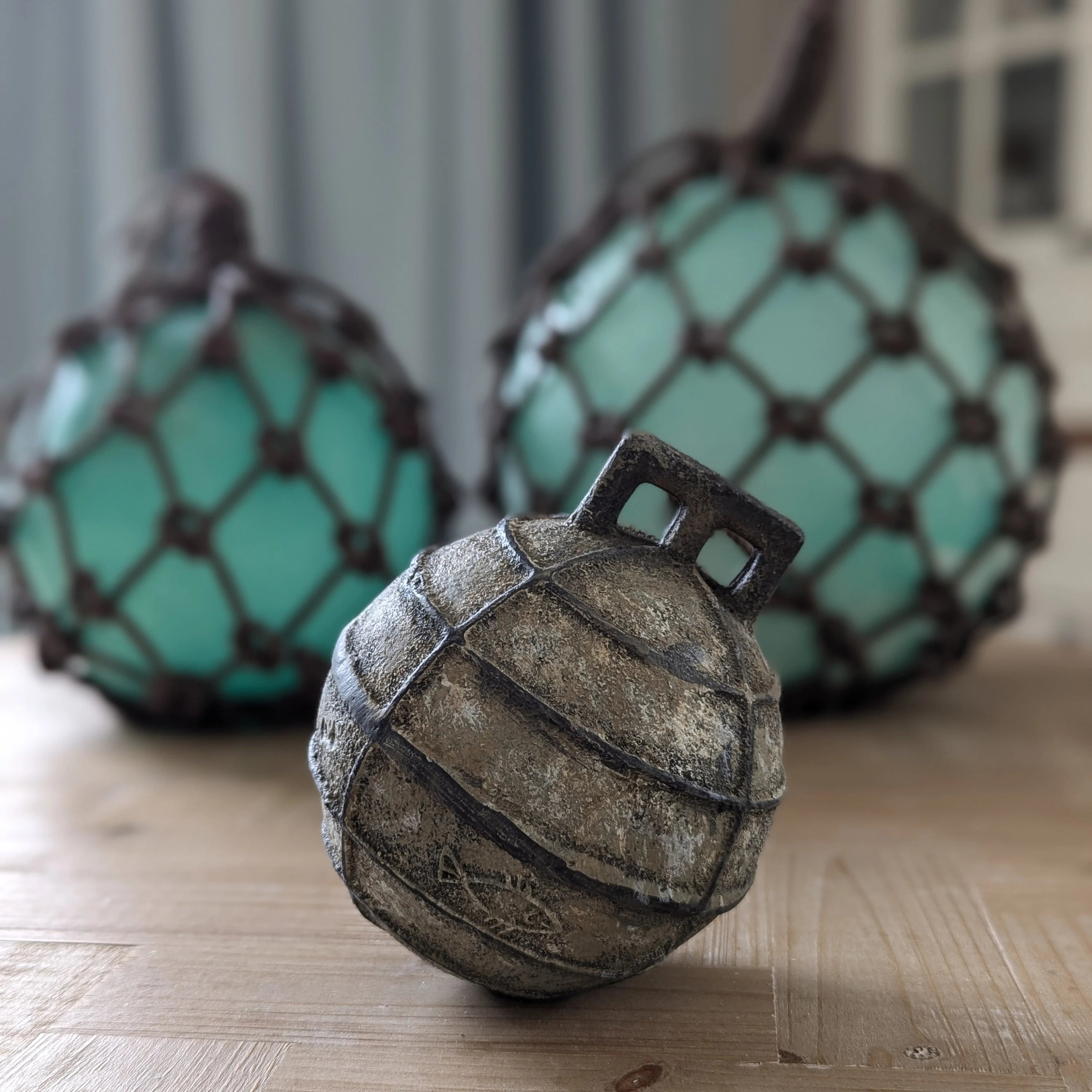 Fischerkugel grau Vintage