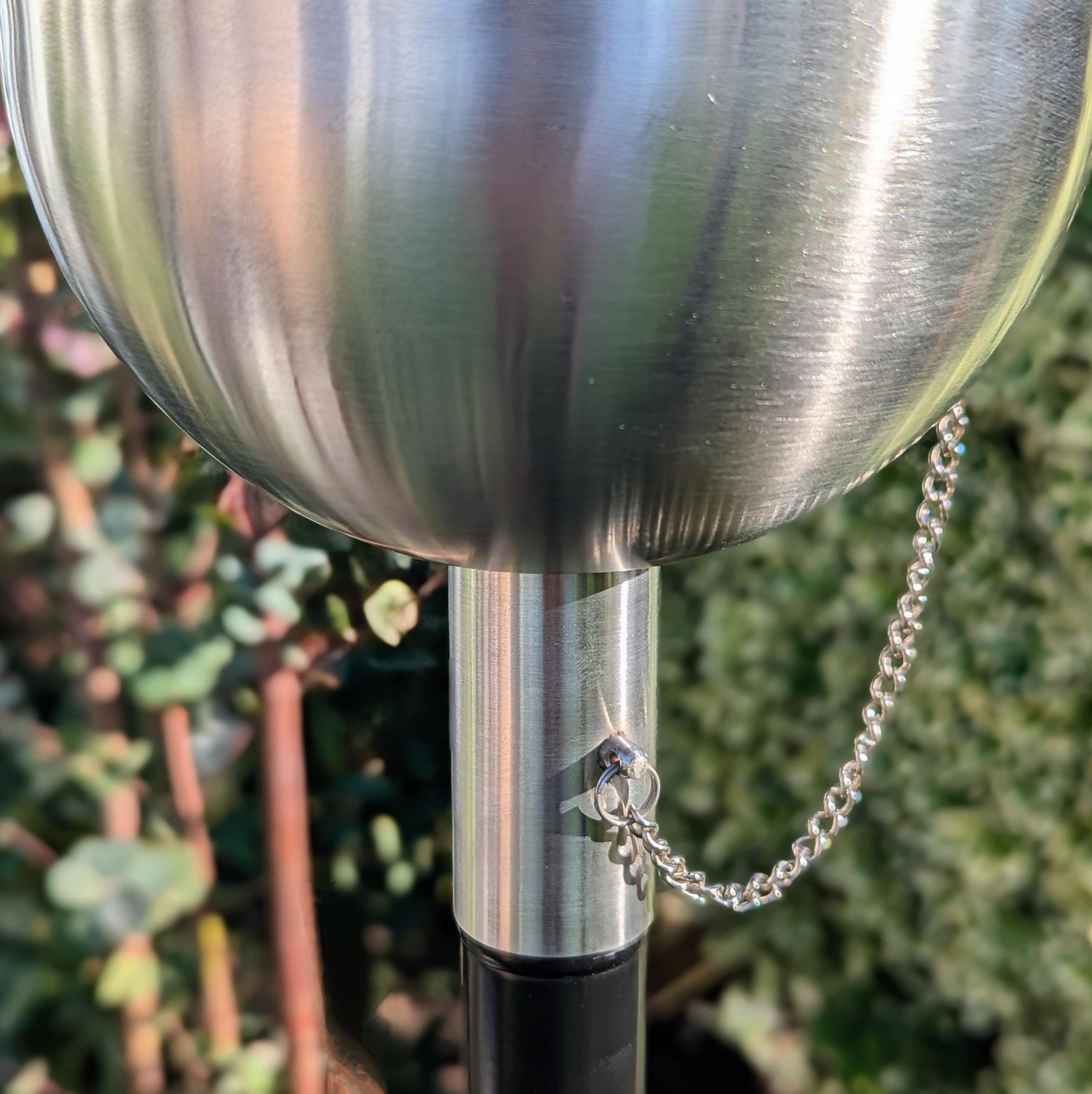 Gartenfackel Ölfackel Edelstahl matt