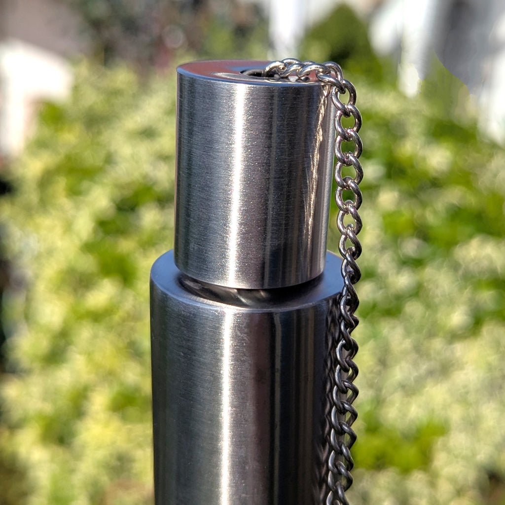 Gartenfackel Ölfackel Edelstahl matt