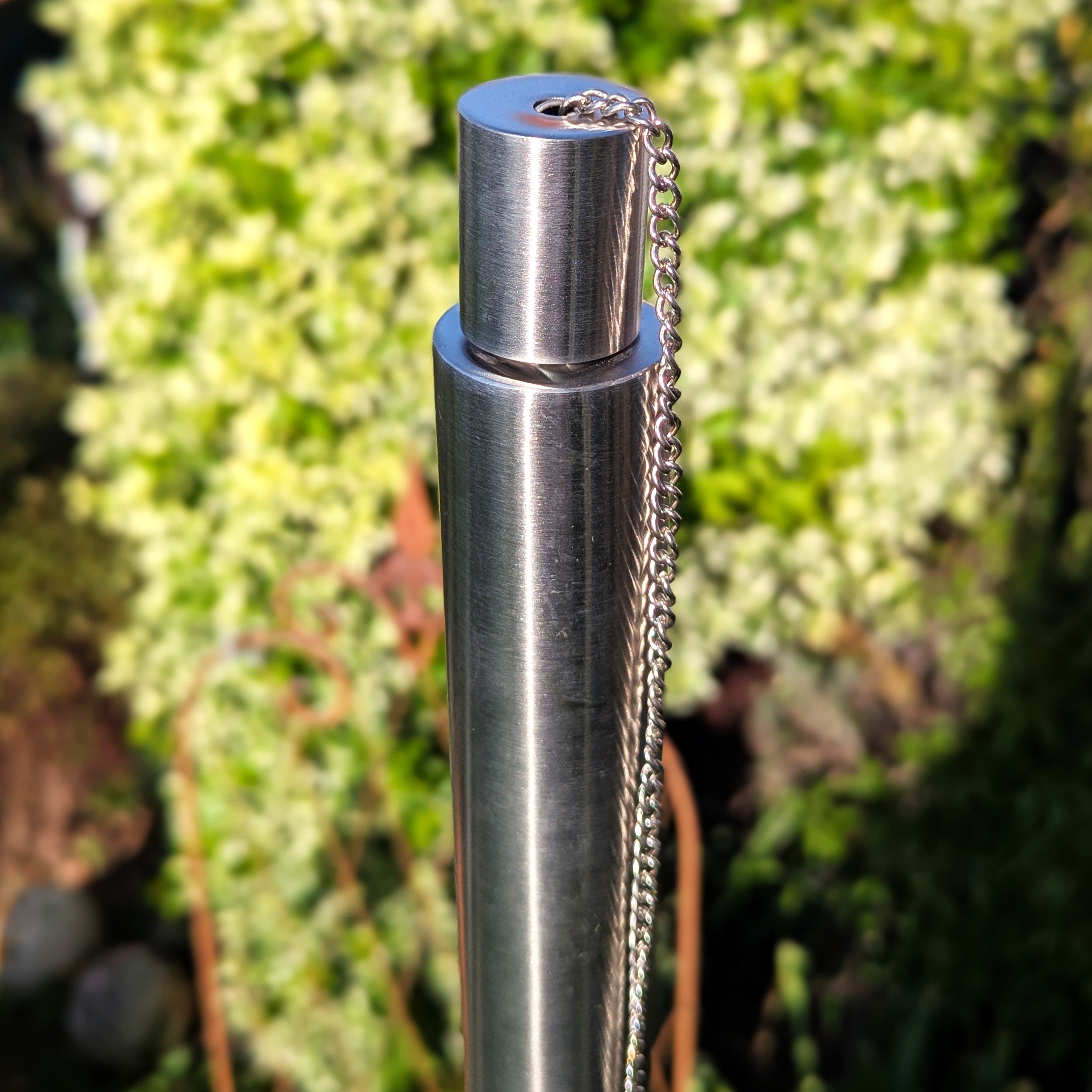 Gartenfackel Ölfackel Edelstahl matt