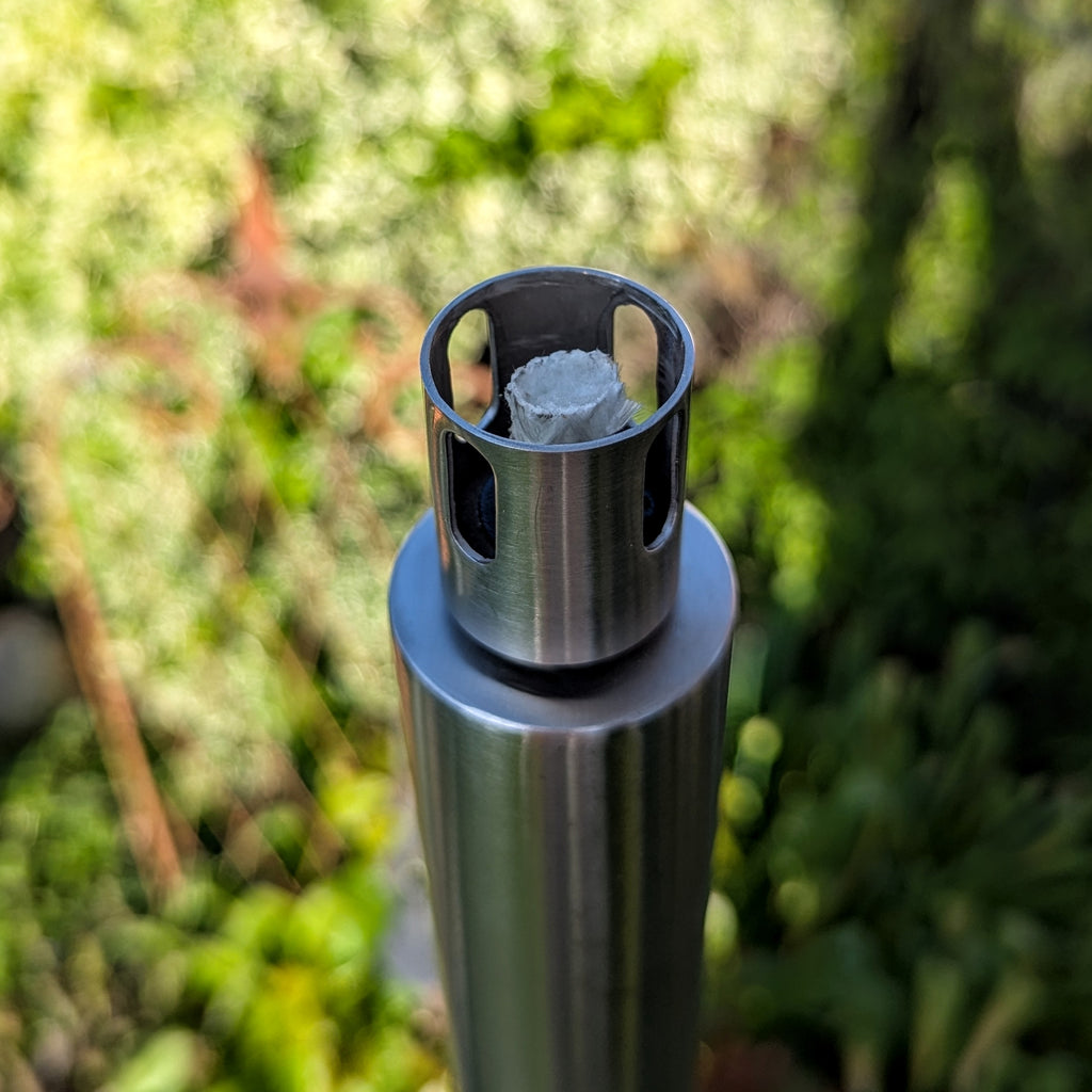 Gartenfackel Ölfackel Edelstahl matt