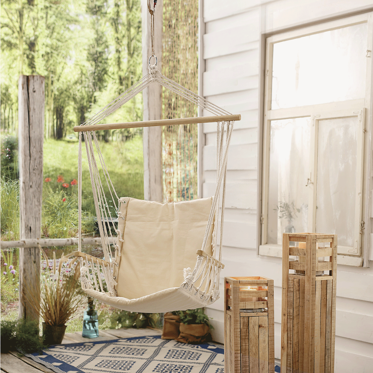 Hängesessel für Relax Oase in beige natur