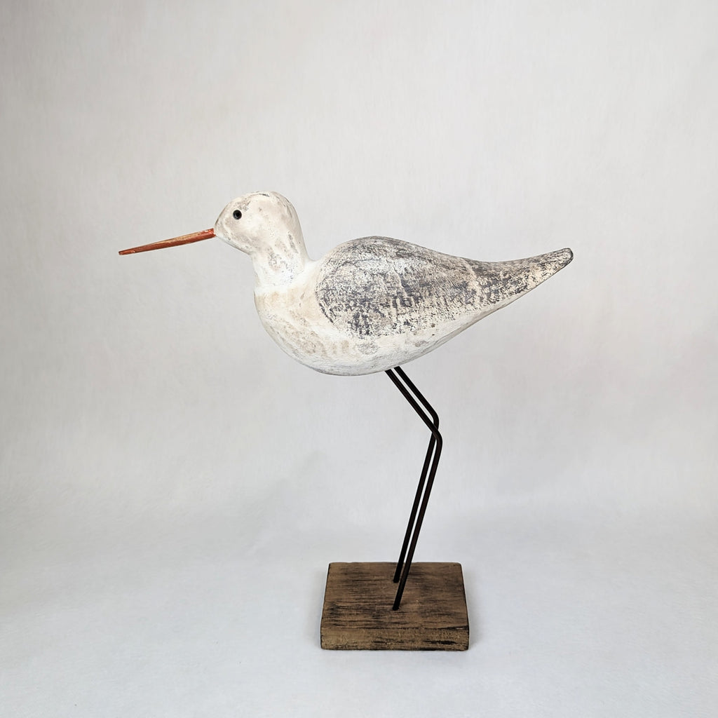 Holz Skulptur Möwe auf Sockel in drei Größen und Varianten zur Wahl