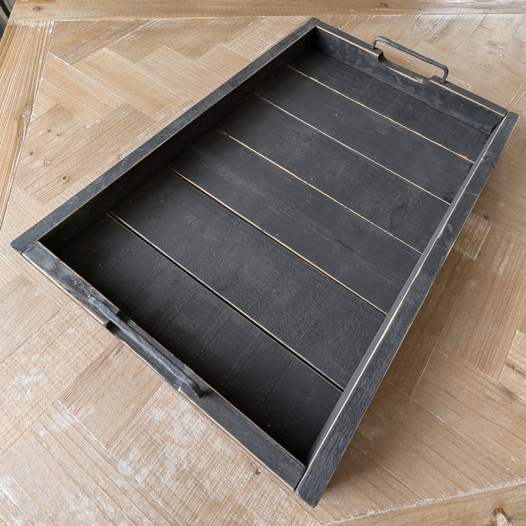 Holztablett schwarz- 58cm x 38cm