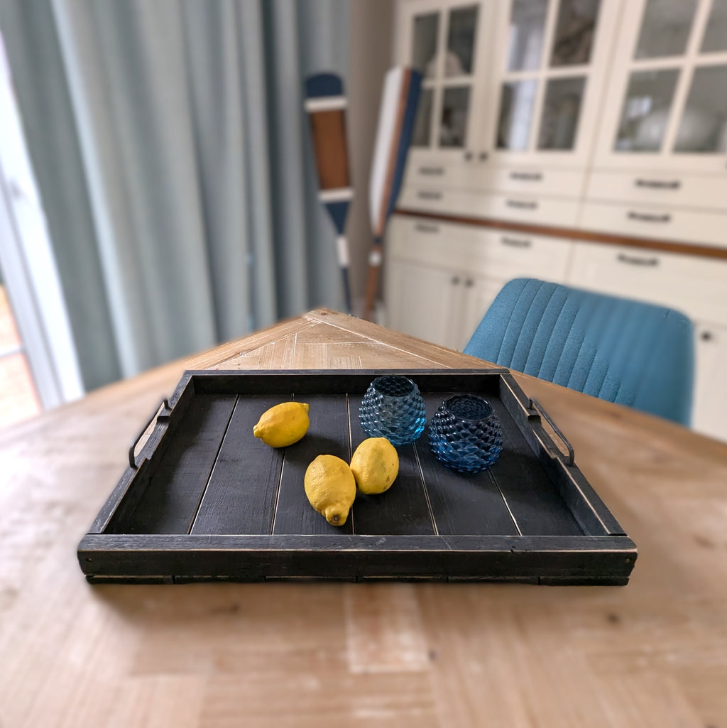Holztablett schwarz- 58cm x 38cm