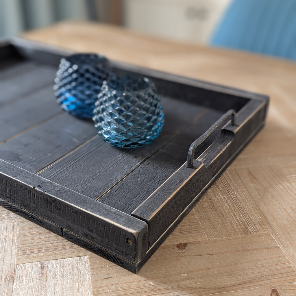 Holztablett schwarz- 58cm x 38cm