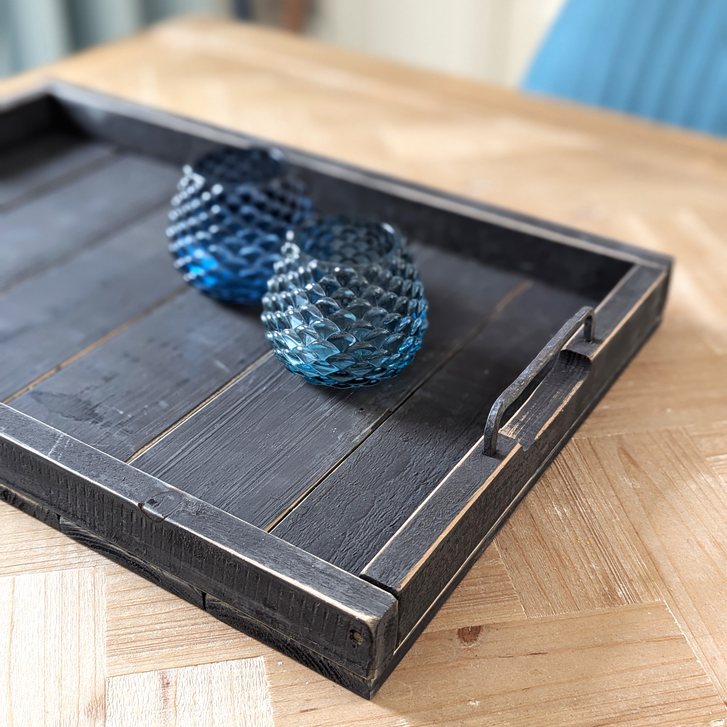 Holztablett schwarz- 58cm x 38cm