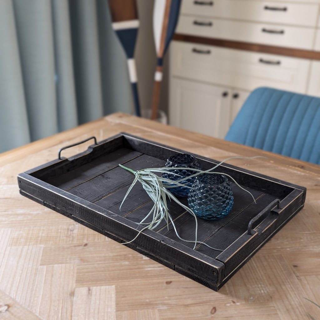 Holztablett schwarz- 58cm x 38cm