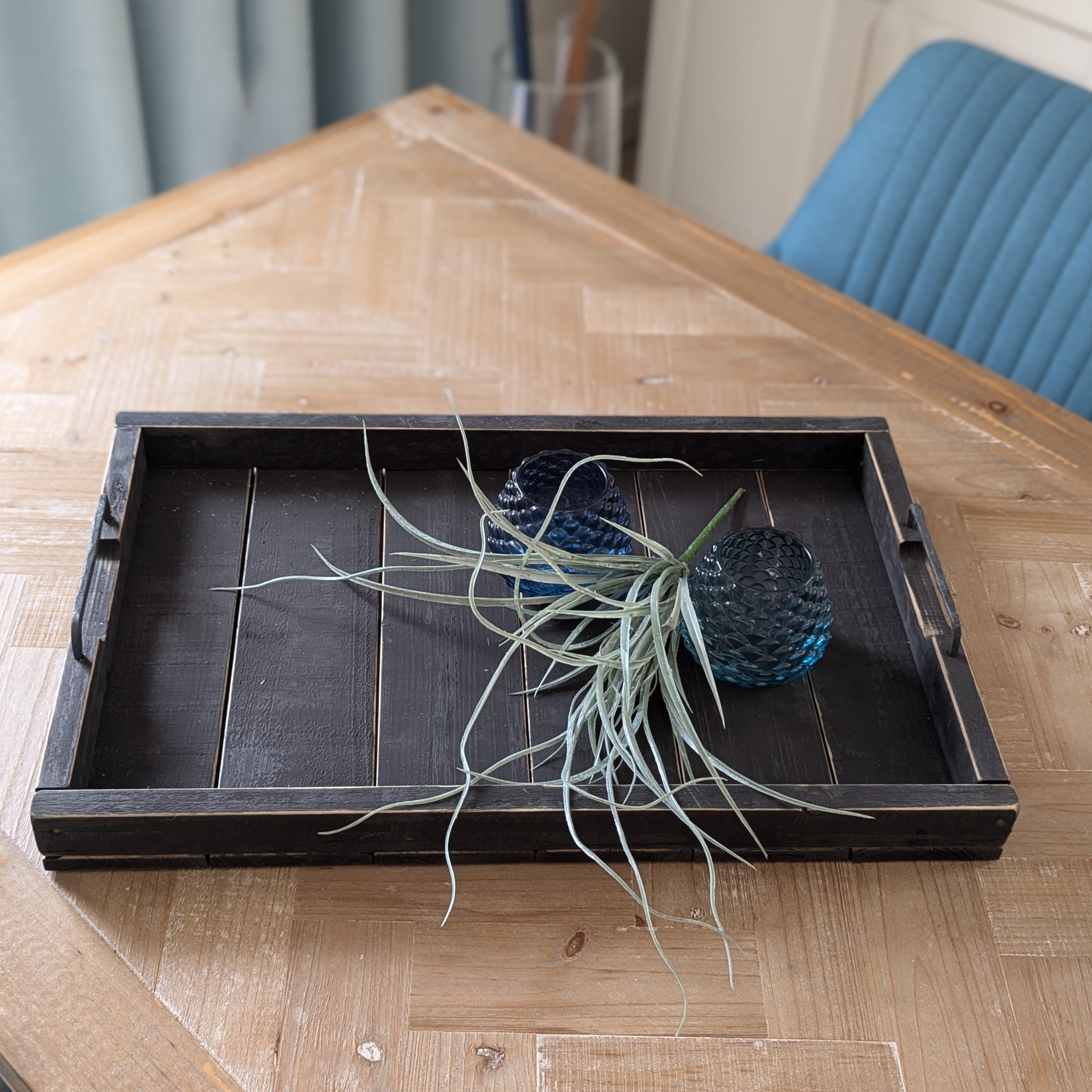 Holztablett schwarz- 58cm x 38cm