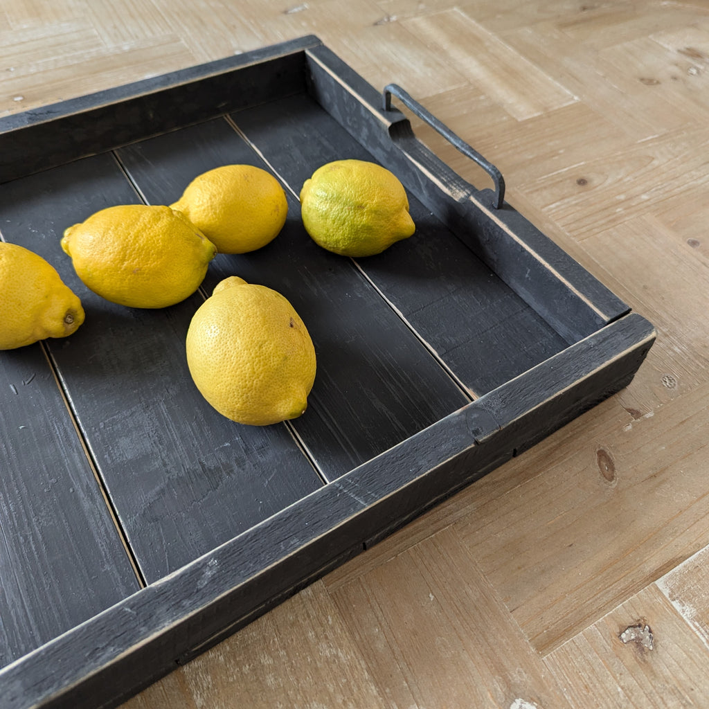 Holztablett schwarz- 58cm x 38cm