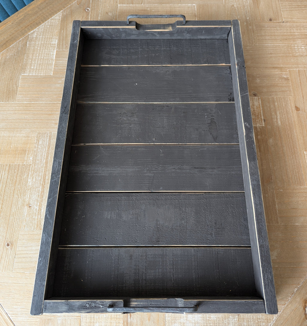 Holztablett schwarz- 58cm x 38cm