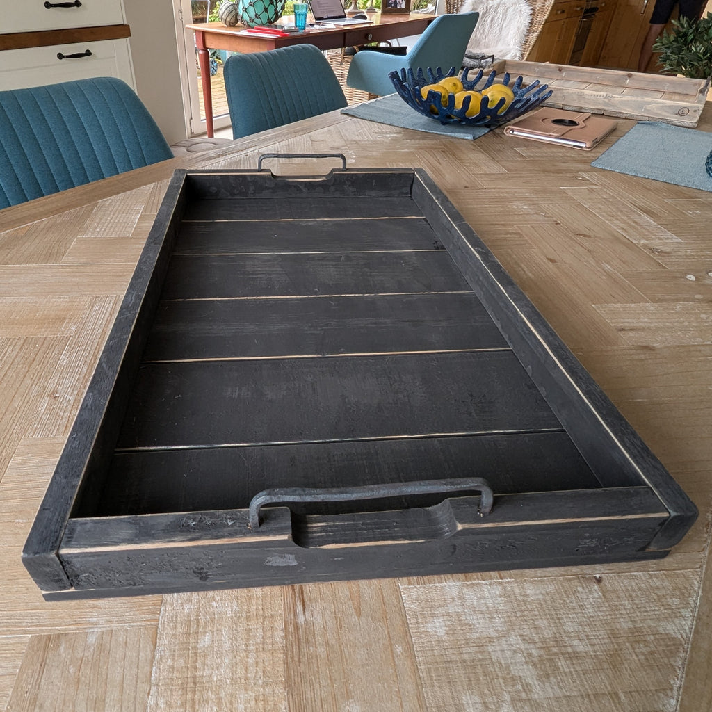 Holztablett schwarz- 58cm x 38cm