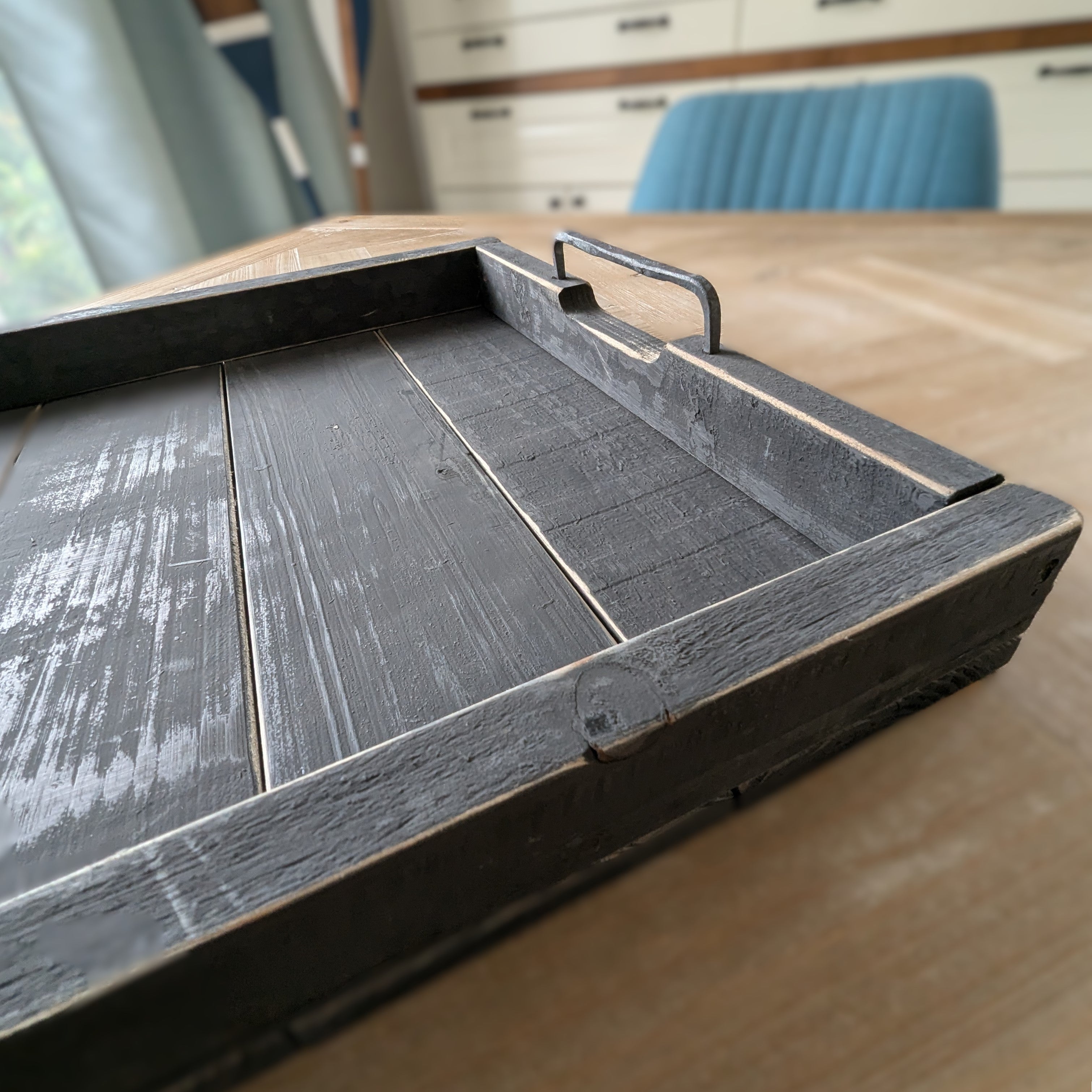 Holztablett schwarz- 58cm x 38cm