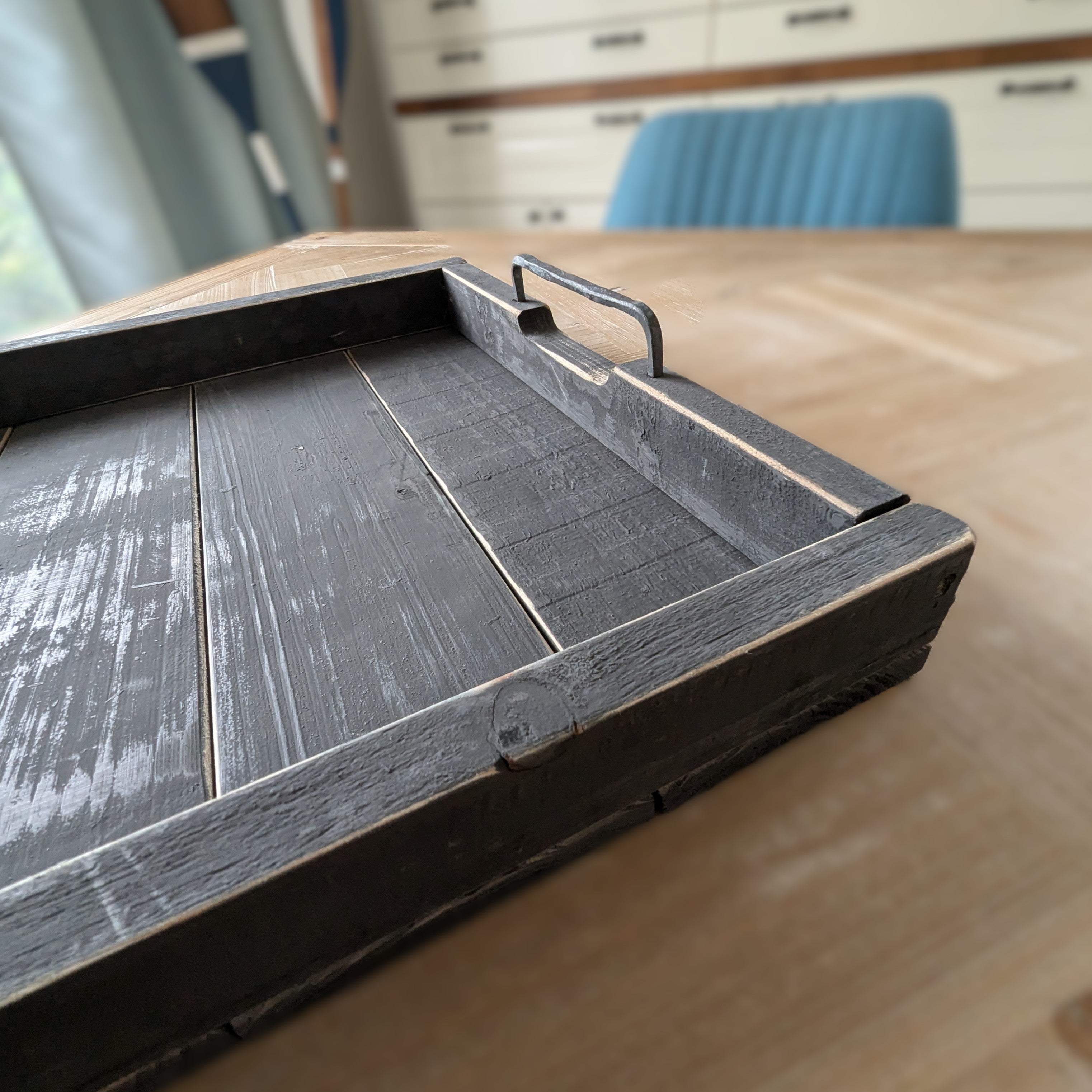 Holztablett schwarz- 58cm x 38cm