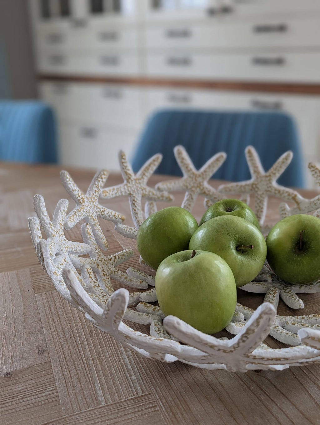 Schale Seestern weiß aus Aluminium