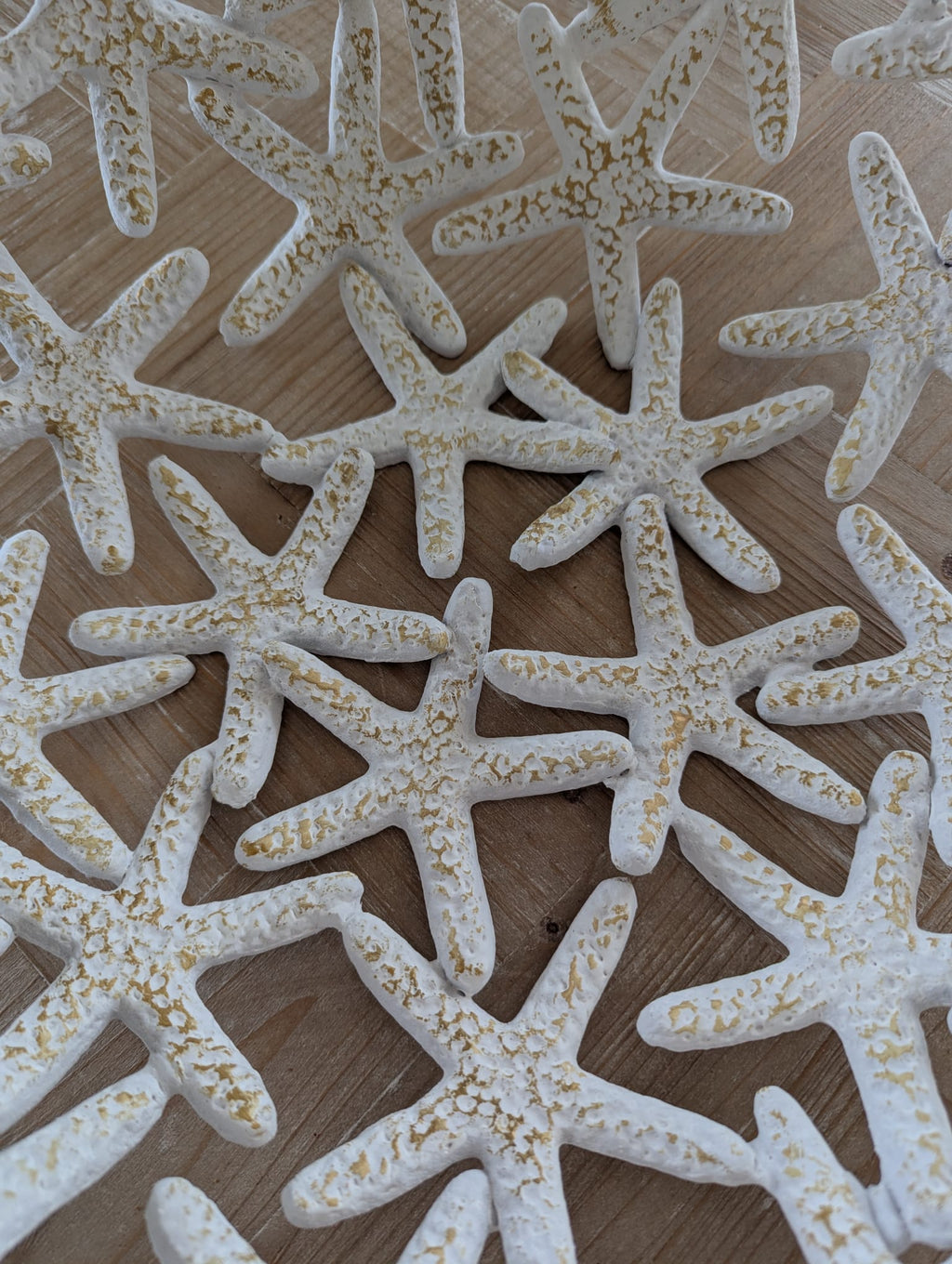 Schale Seestern weiß aus Aluminium