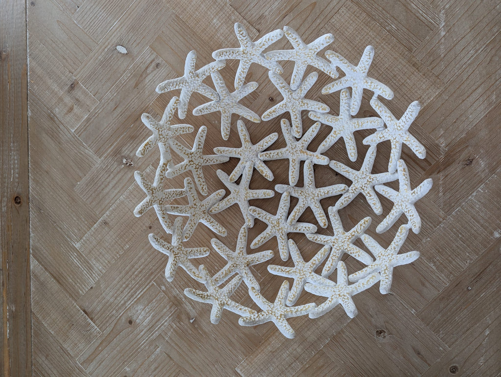 Schale Seestern weiß aus Aluminium