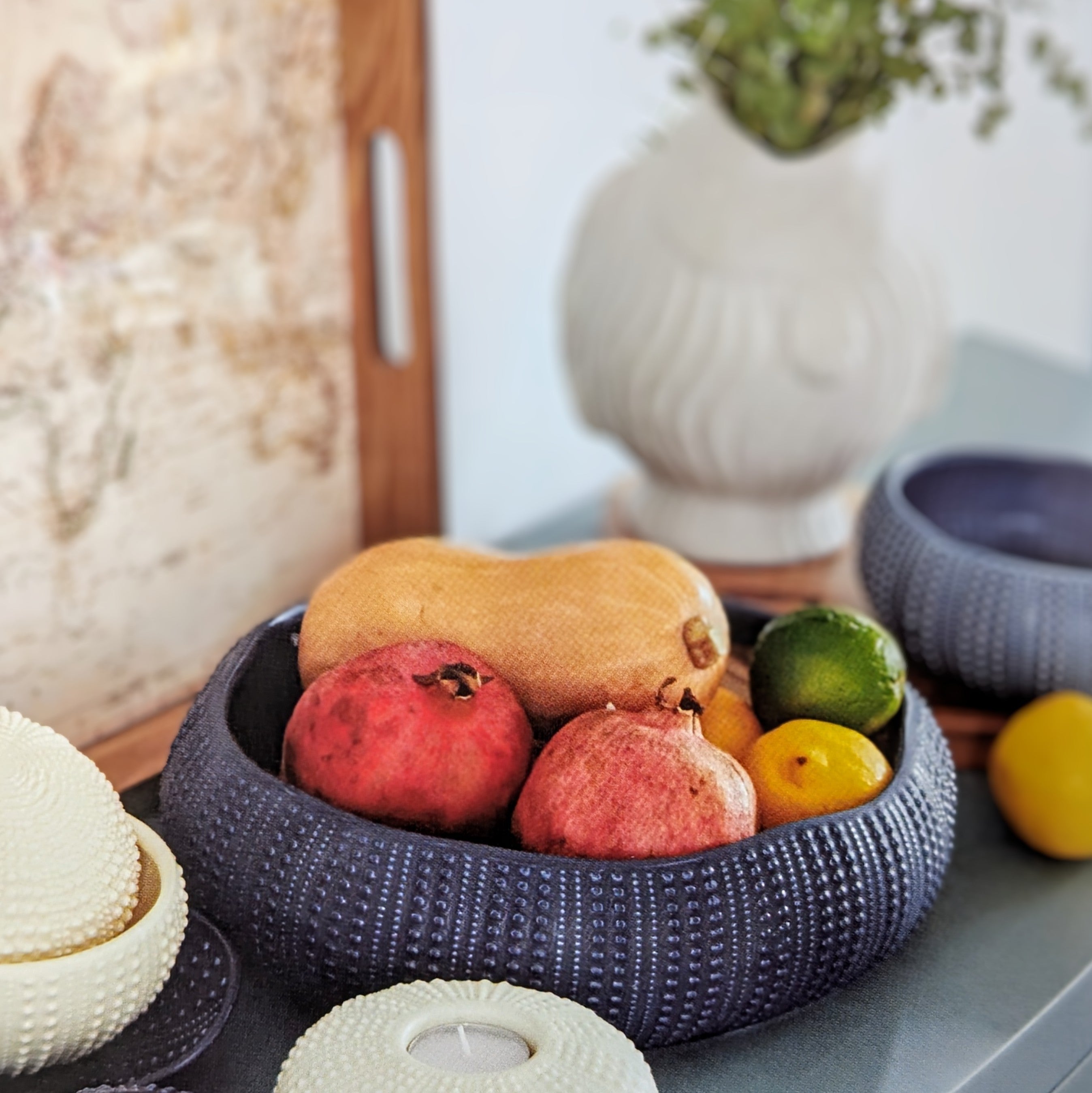 Keramik Schale Oktopus dunkelblau