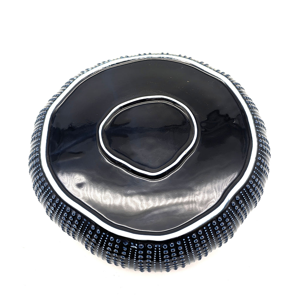 Keramik Schale Oktopus dunkelblau