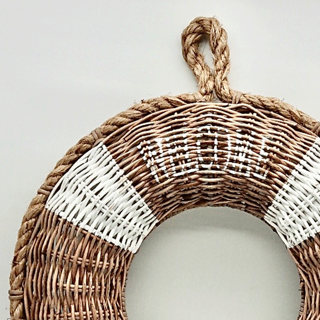 Rettungsring aus Korb Geflecht