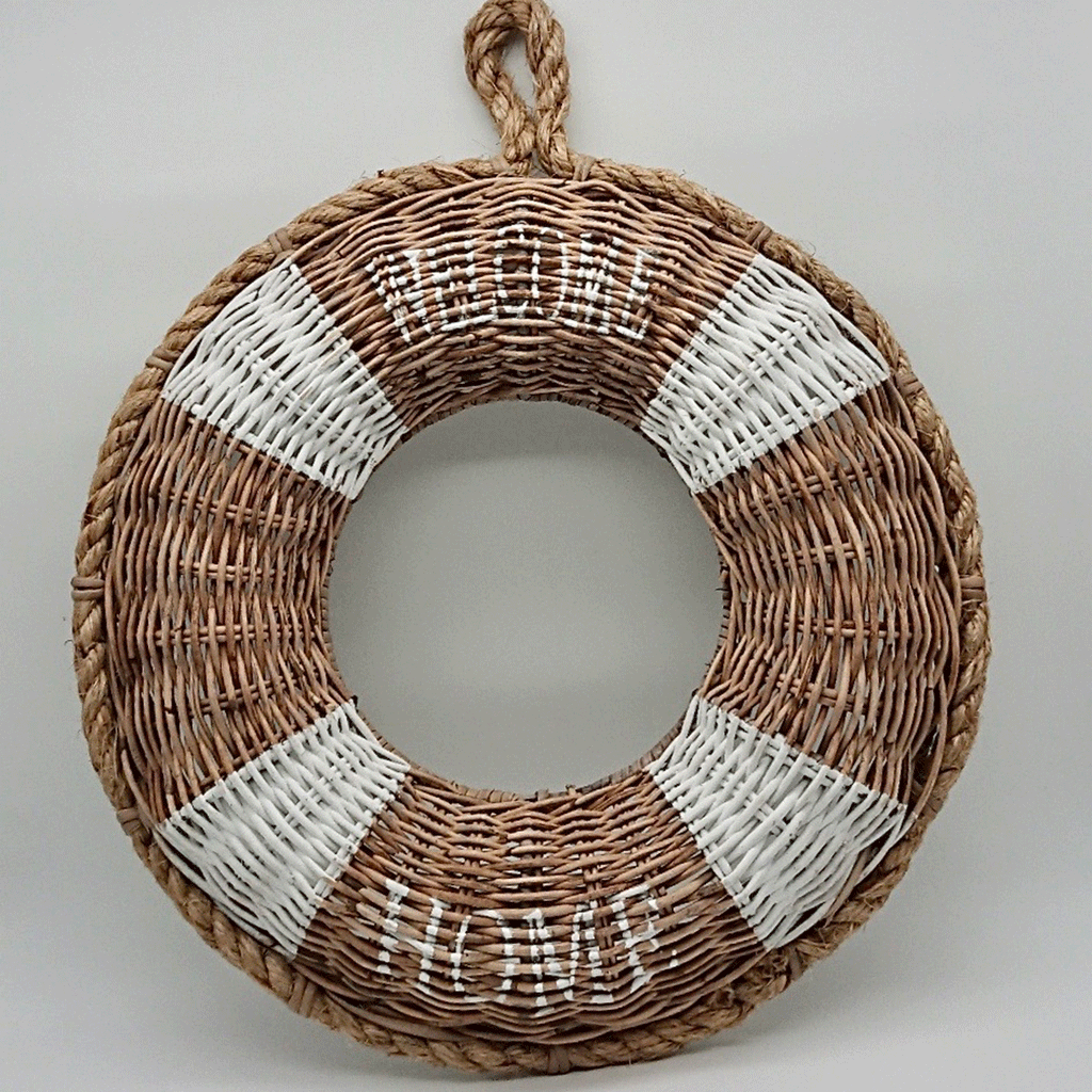 Rettungsring aus Korb Geflecht