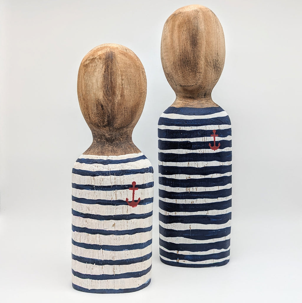 Matrose Seemann Figuren aus Holz  im Set