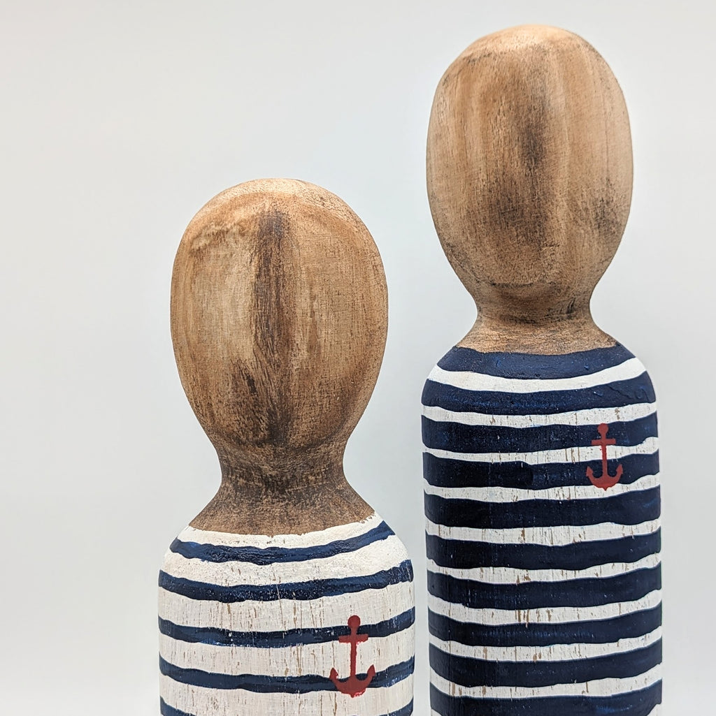 Matrose Seemann Figuren aus Holz  im Set