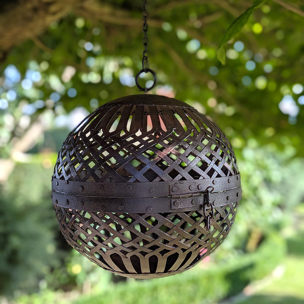Metallkugel hängend Edelrost in drei Größen