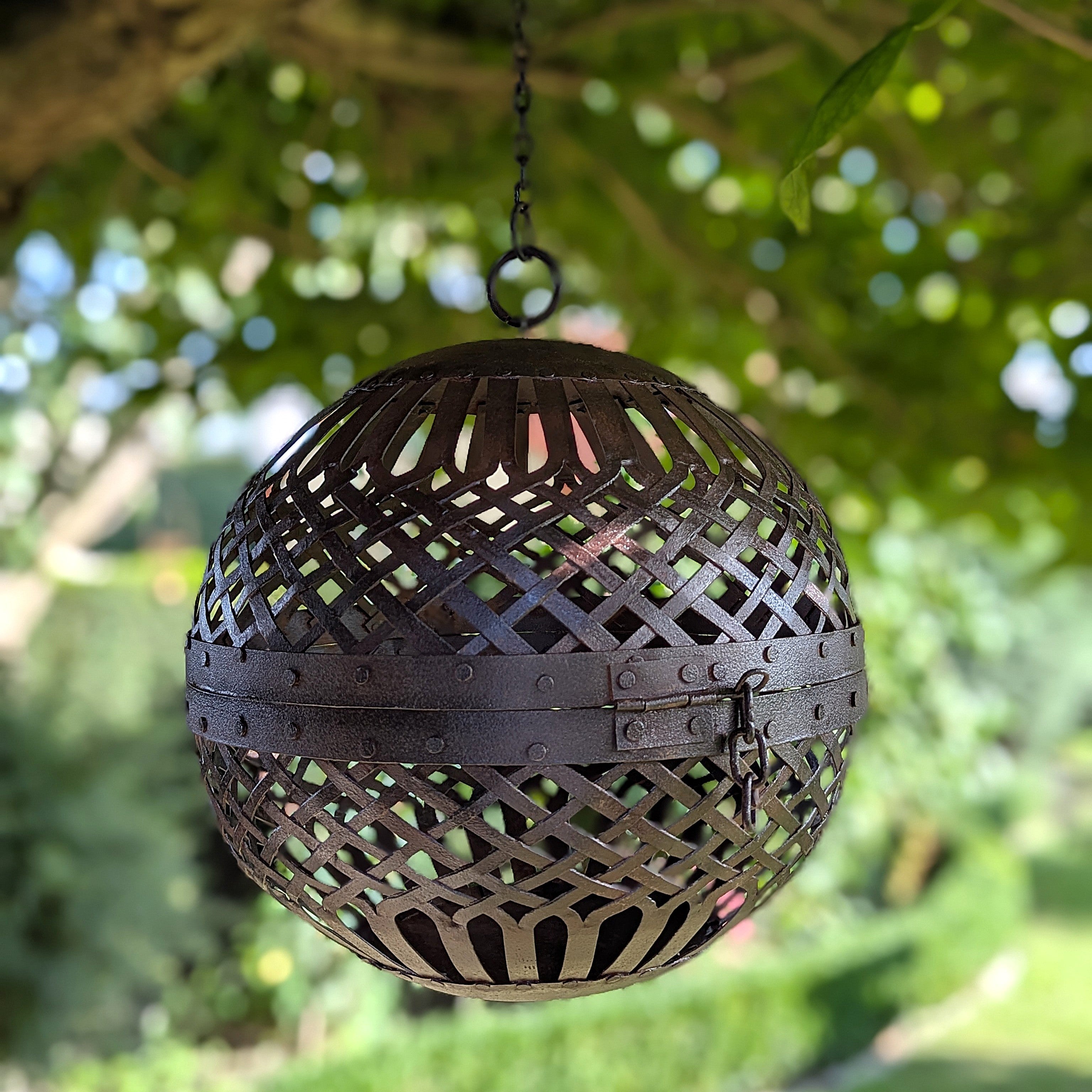 Metallkugel hängend Edelrost in drei Größen