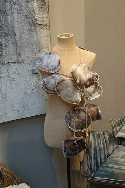 Muschel Girlande Lila