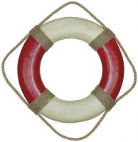 Vintage Rettungsring 50 cm - blau und rot