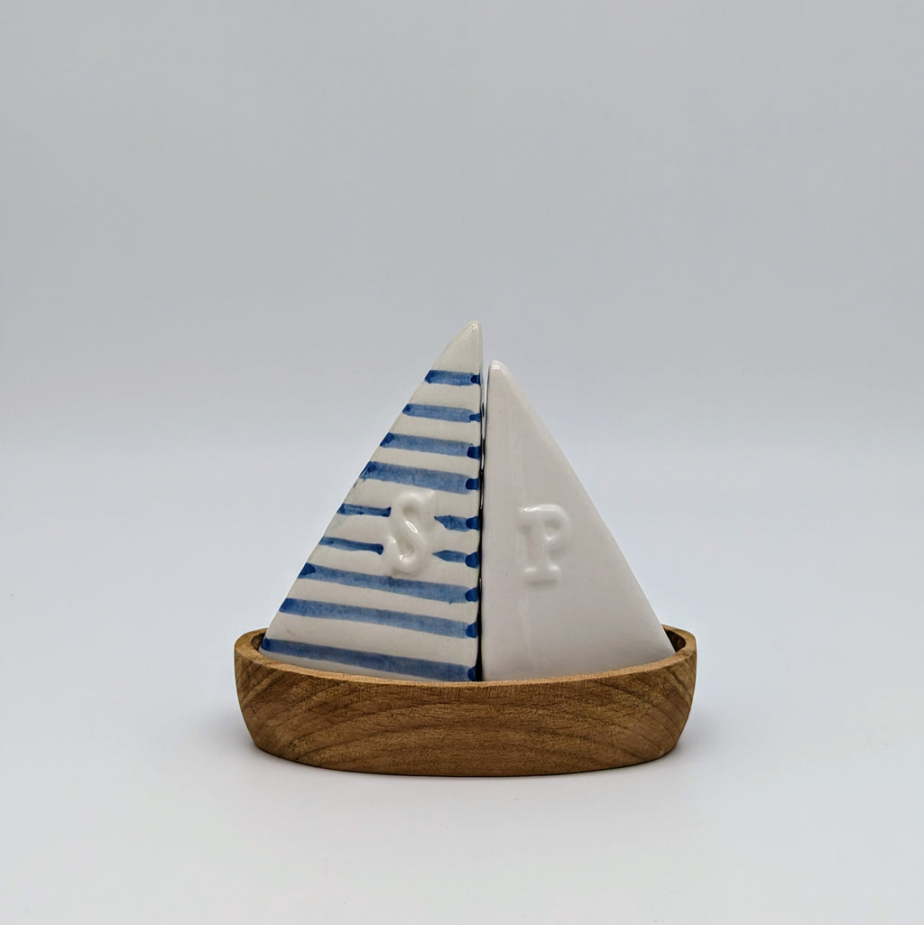 Salz Pfeffer Streuer Set - maritmes Segelboot