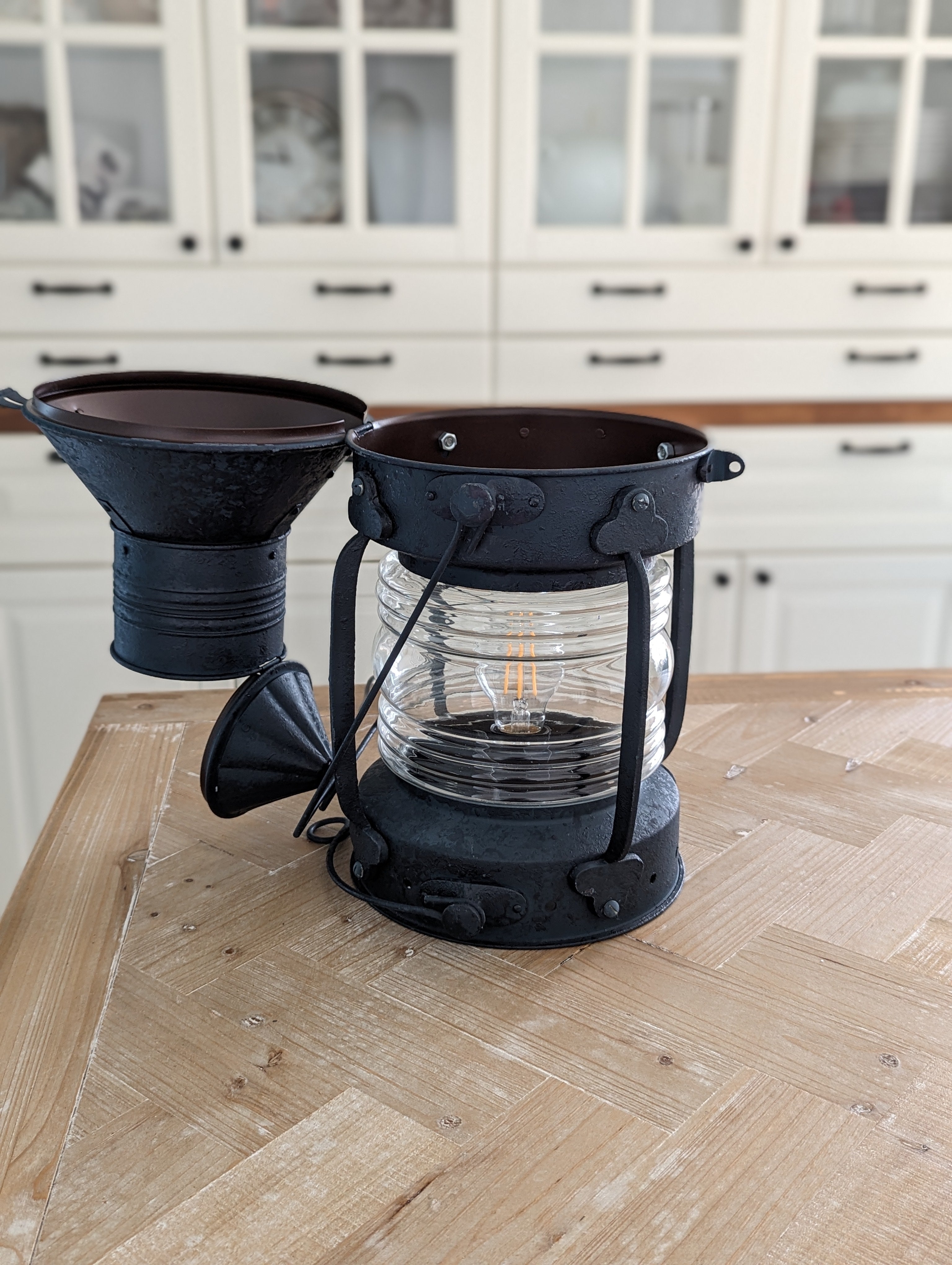 Schiffslampe Laterne Ankerlicht weiß oder blau