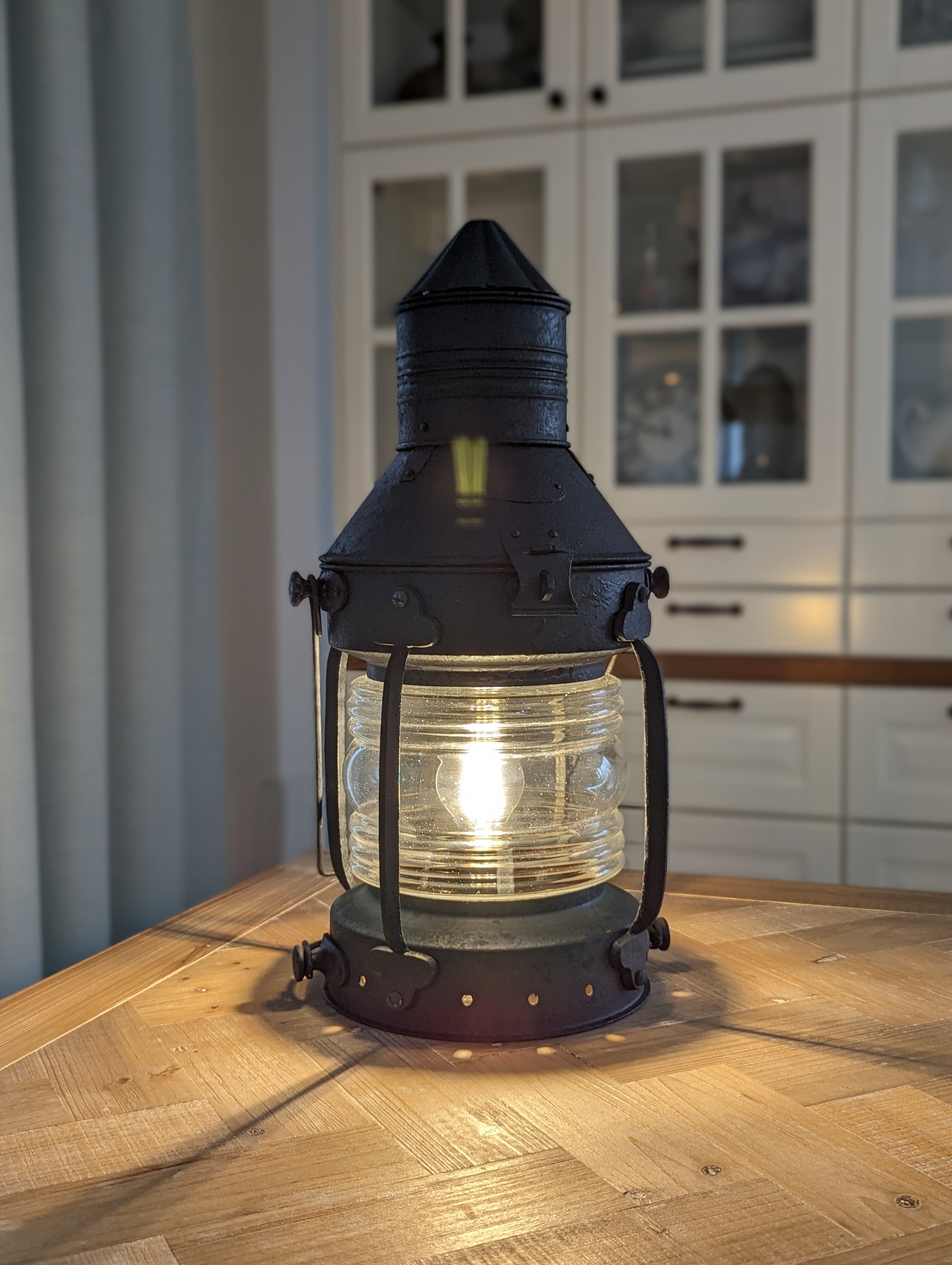 Schiffslampe Laterne Ankerlicht weiß oder blau