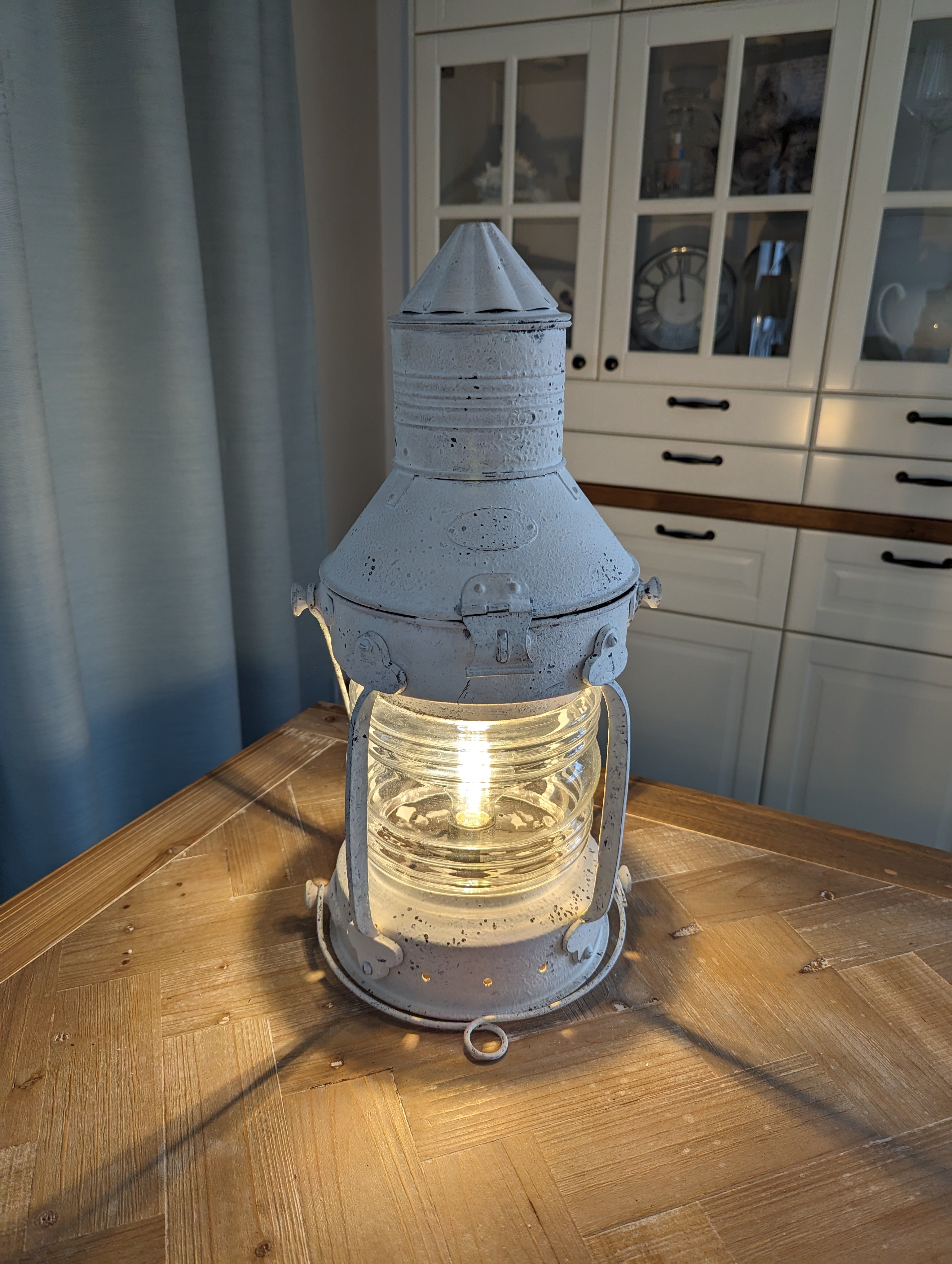 Schiffslampe Laterne Ankerlicht weiß oder blau