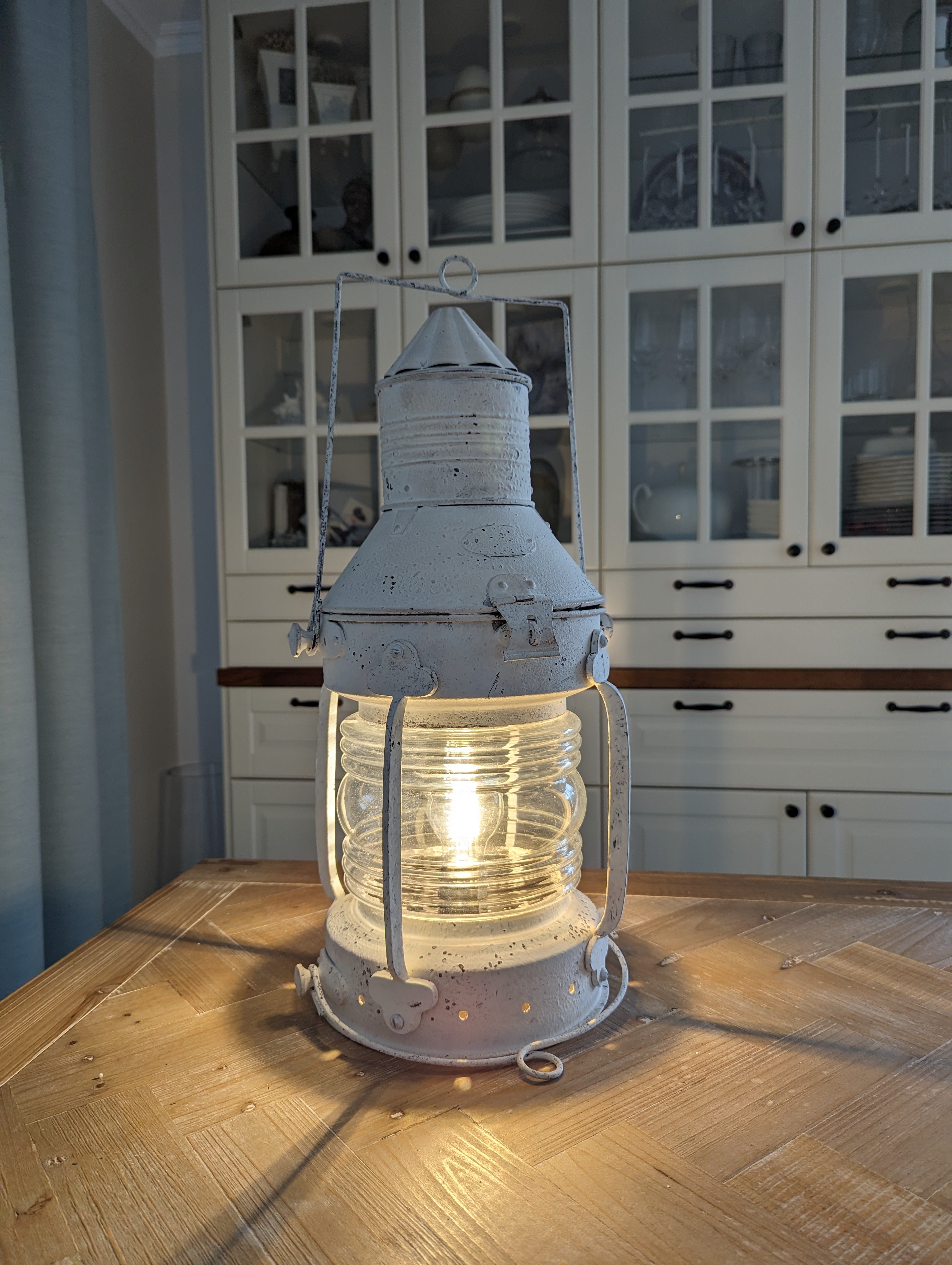Schiffslampe Laterne Ankerlicht weiß oder blau