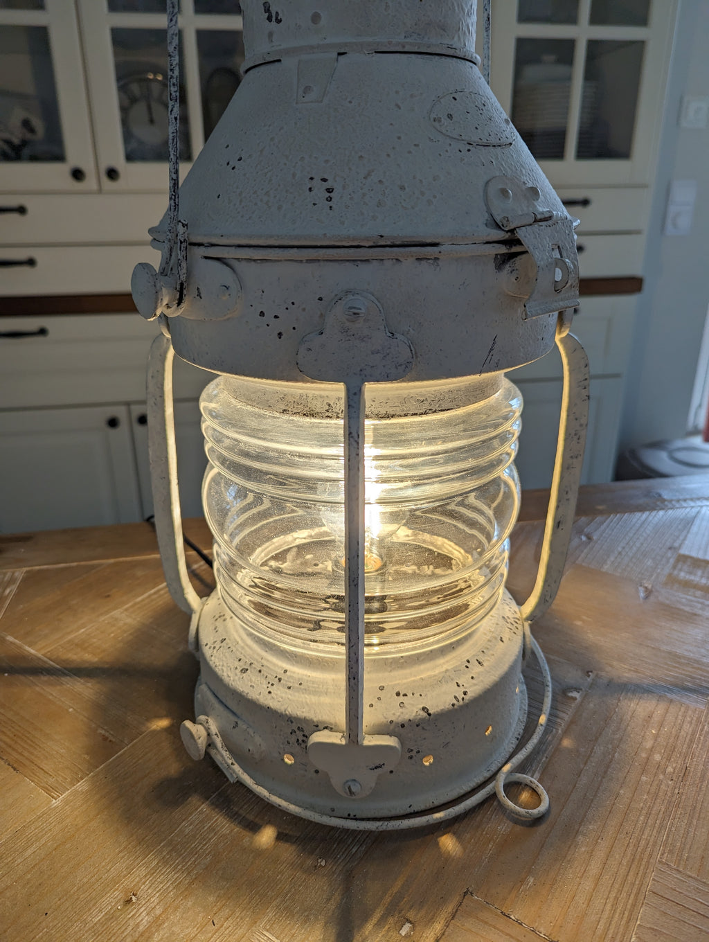 Schiffslampe Laterne Ankerlicht weiß oder blau