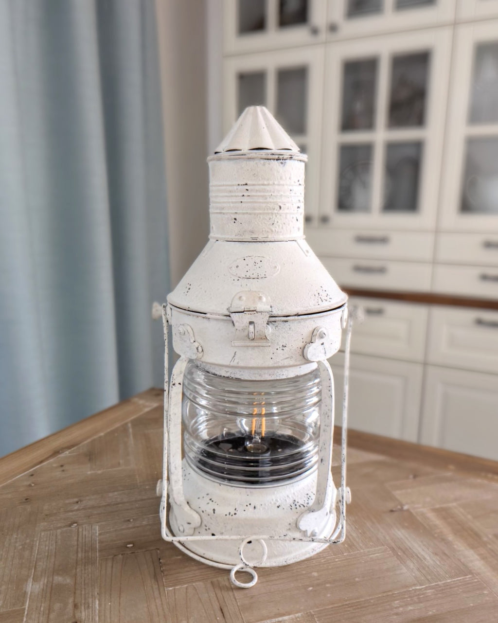 Schiffslampe Laterne Ankerlicht weiß oder blau