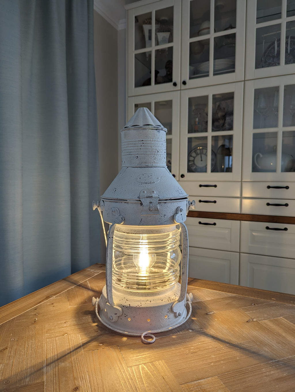 Schiffslampe Laterne Ankerlicht weiß oder blau