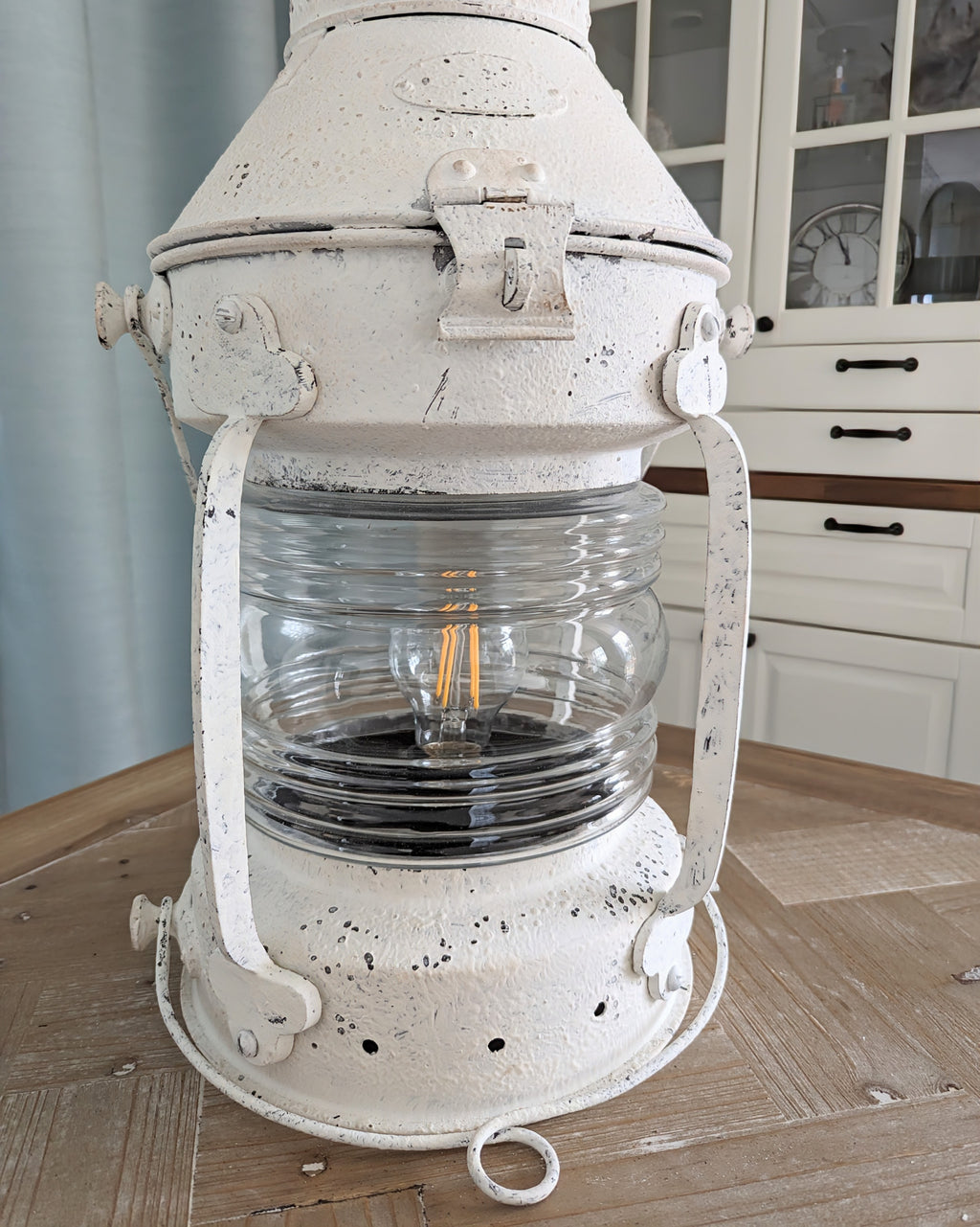 Schiffslampe Laterne Ankerlicht weiß oder blau