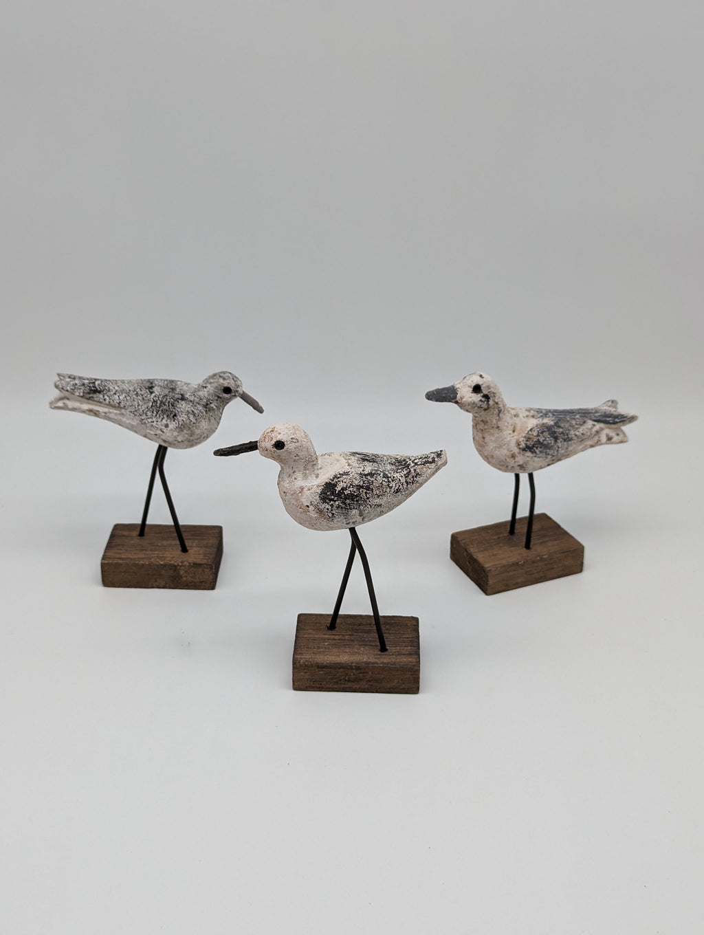 Skulptur Möwen Vögel 3 Stück im Set