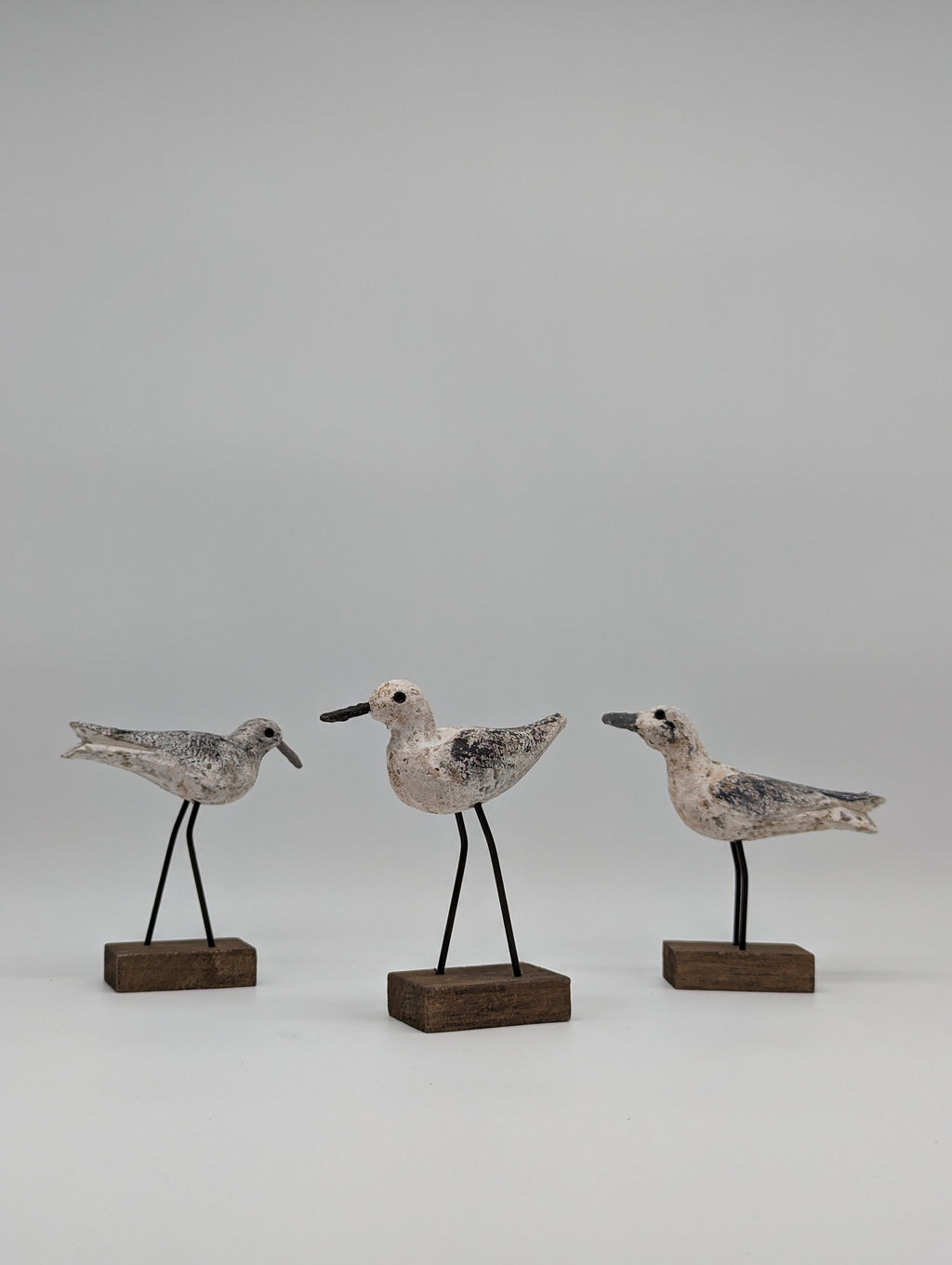 Skulptur Möwen Vögel 3 Stück im Set