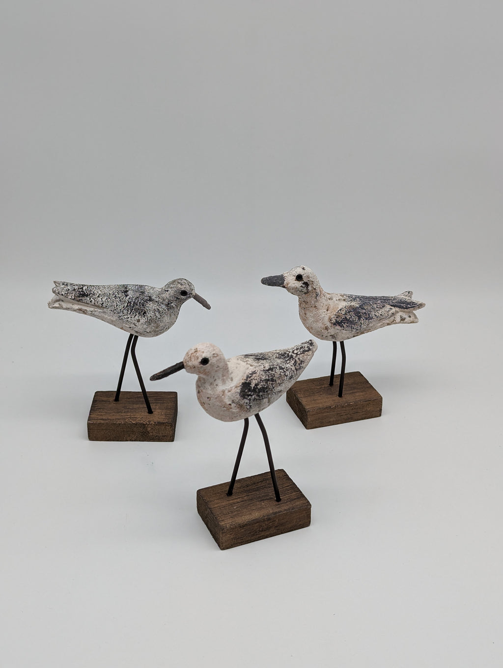 Skulptur Möwen Vögel 3 Stück im Set