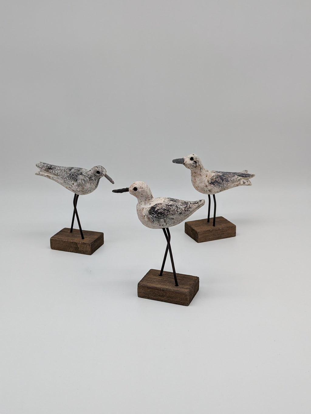 Skulptur Möwen Vögel 3 Stück im Set