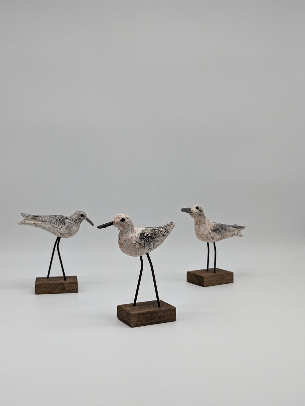 Skulptur Möwen Vögel 3 Stück im Set