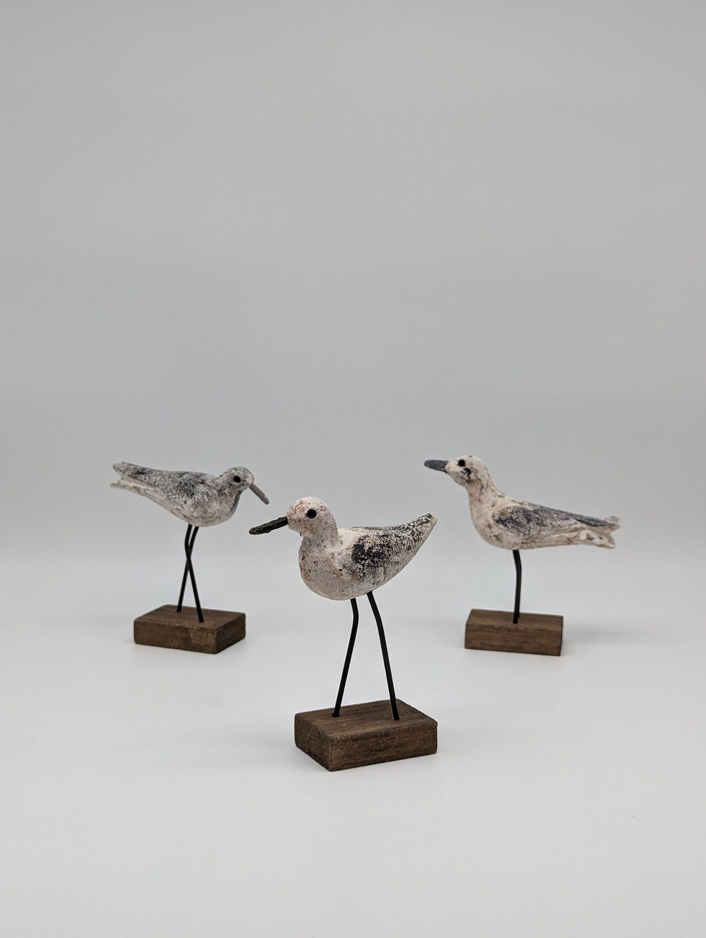 Skulptur Möwen Vögel 3 Stück im Set