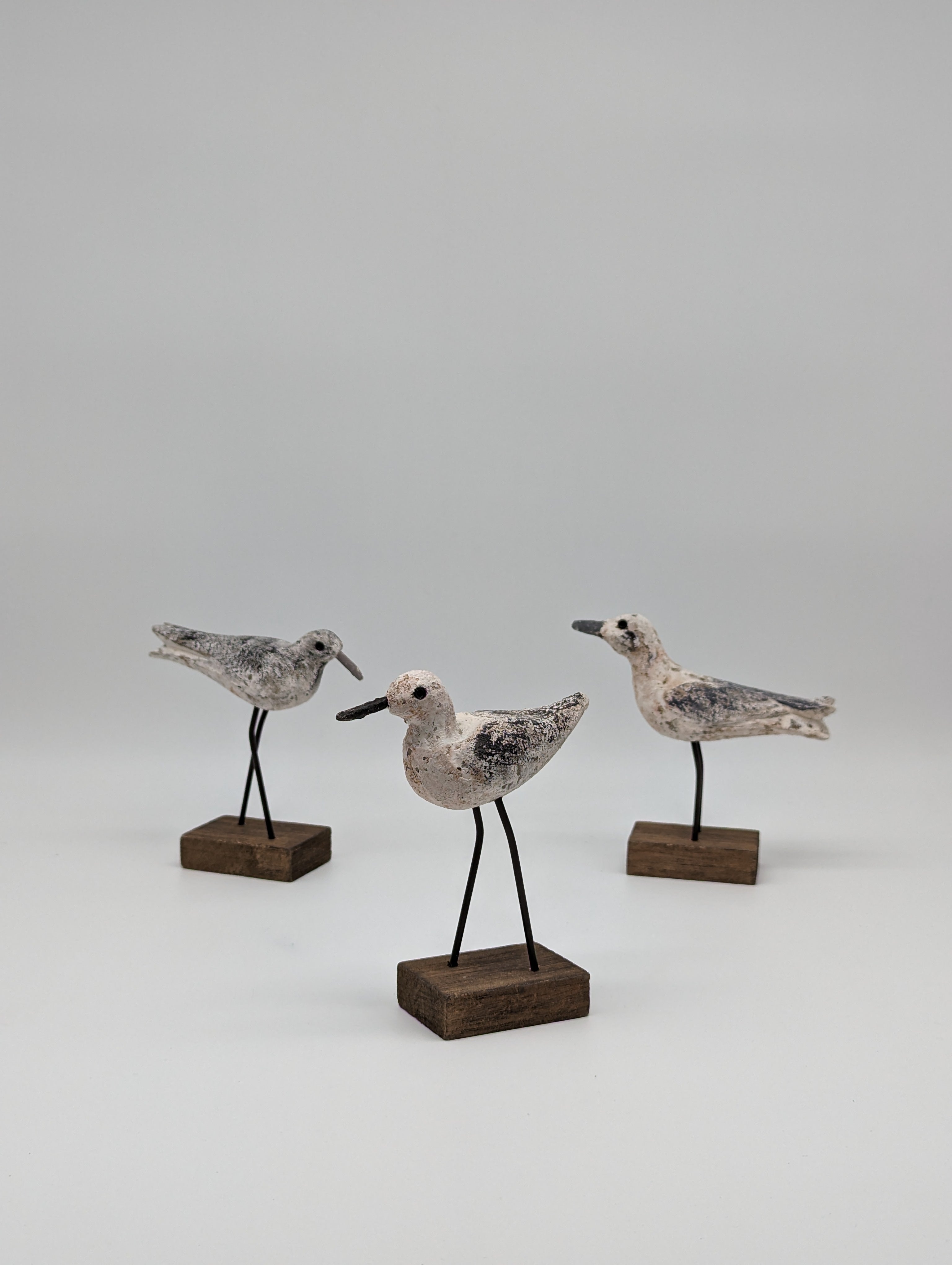 Skulptur Möwen Vögel 3 Stück im Set